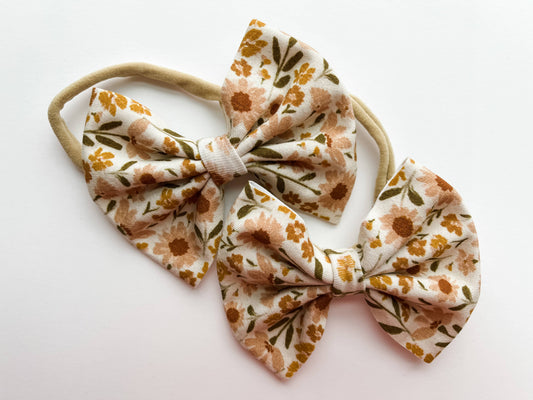Floral Garden Baby Bow Headband