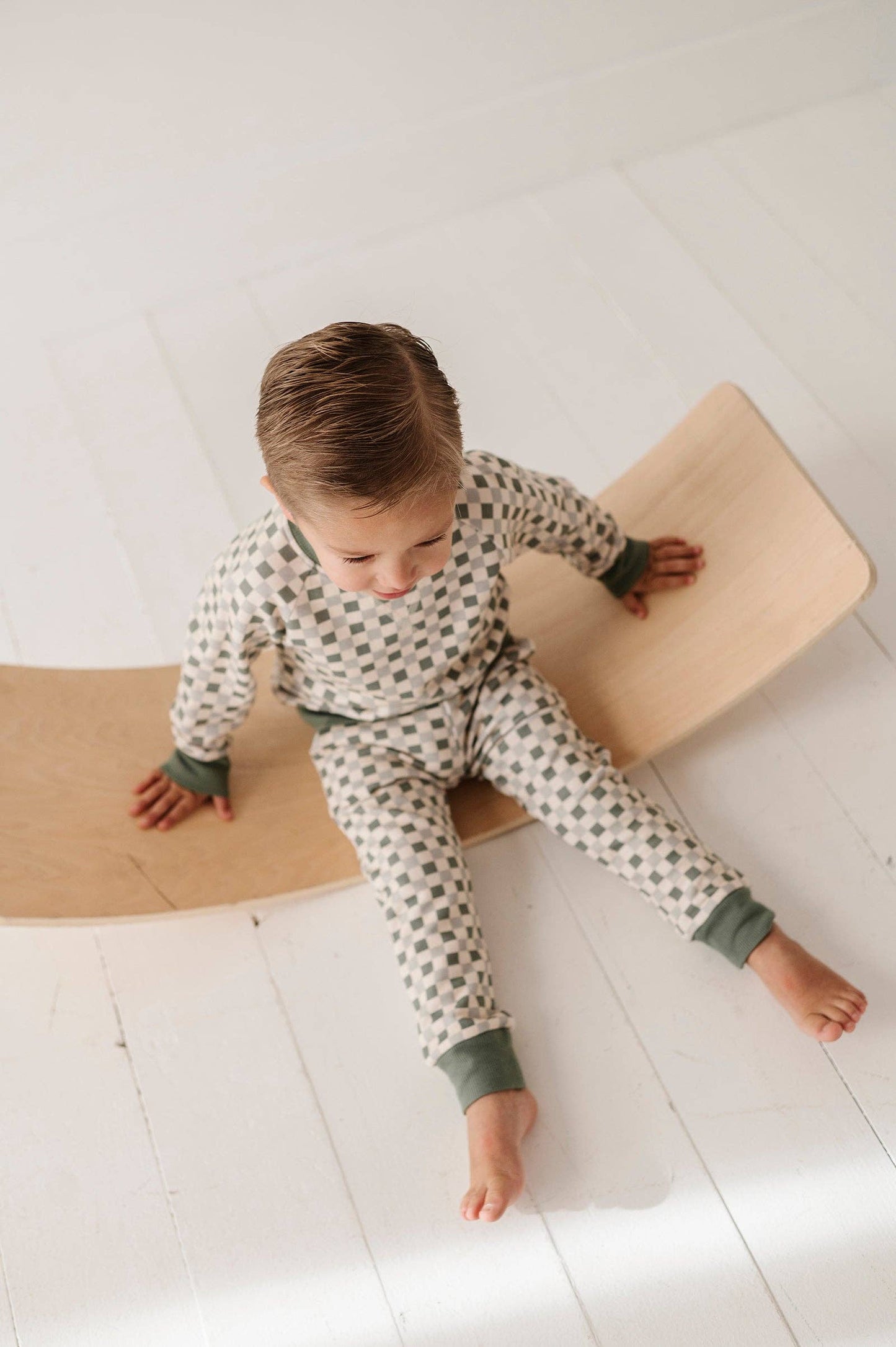 Fern Checkered Bamboo Fleece Pants
