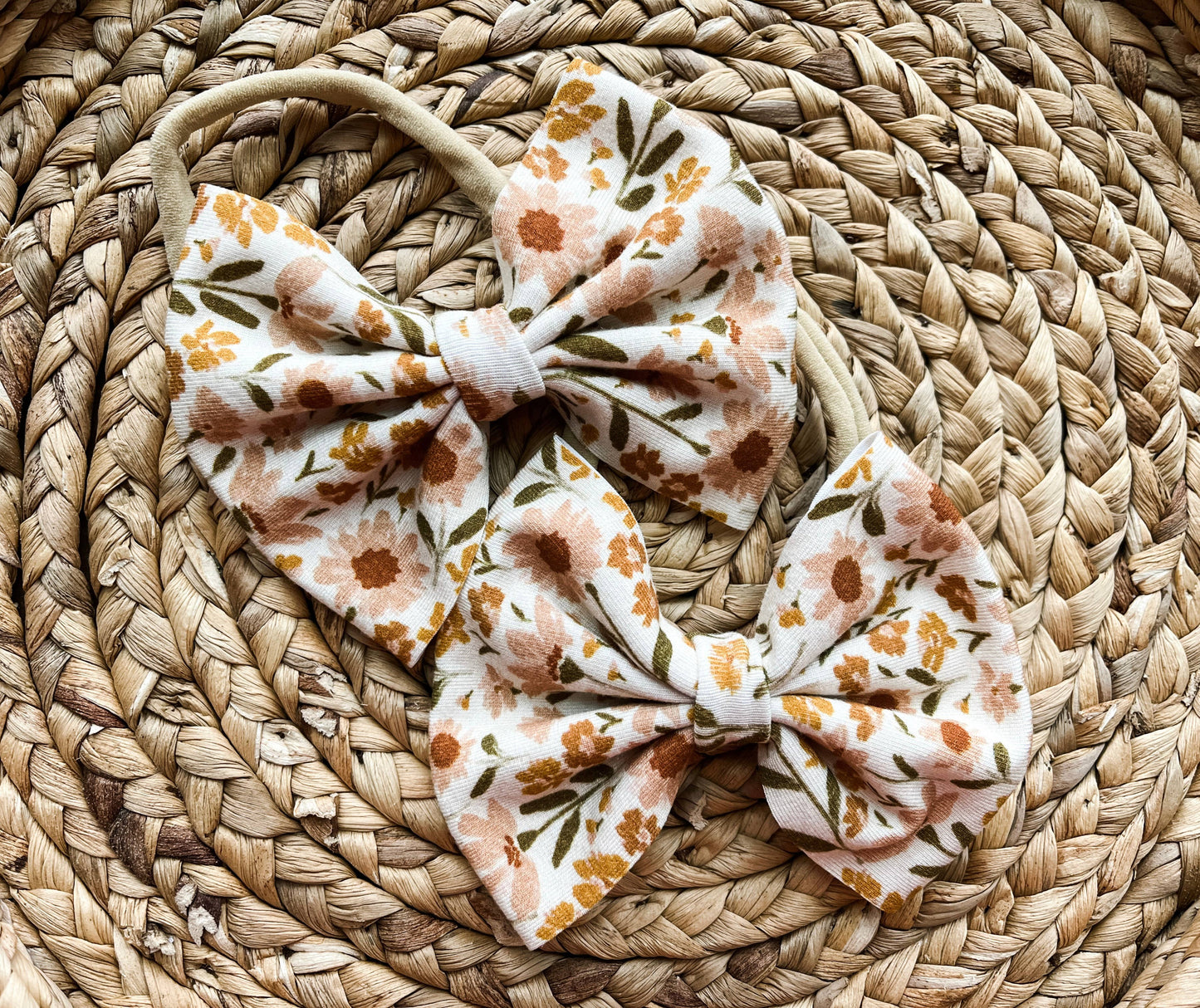 Floral Garden Baby Bow Headband