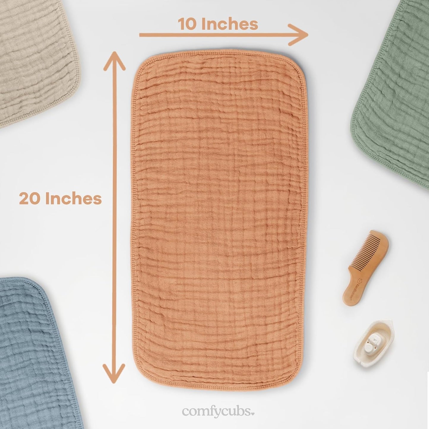 100% Muslin Burp Cloths