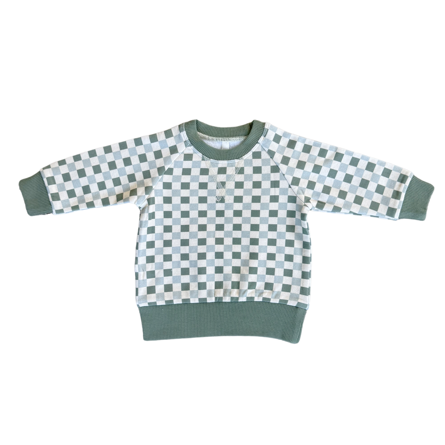 Fern Checkered Bamboo Fleece Sweatshirt