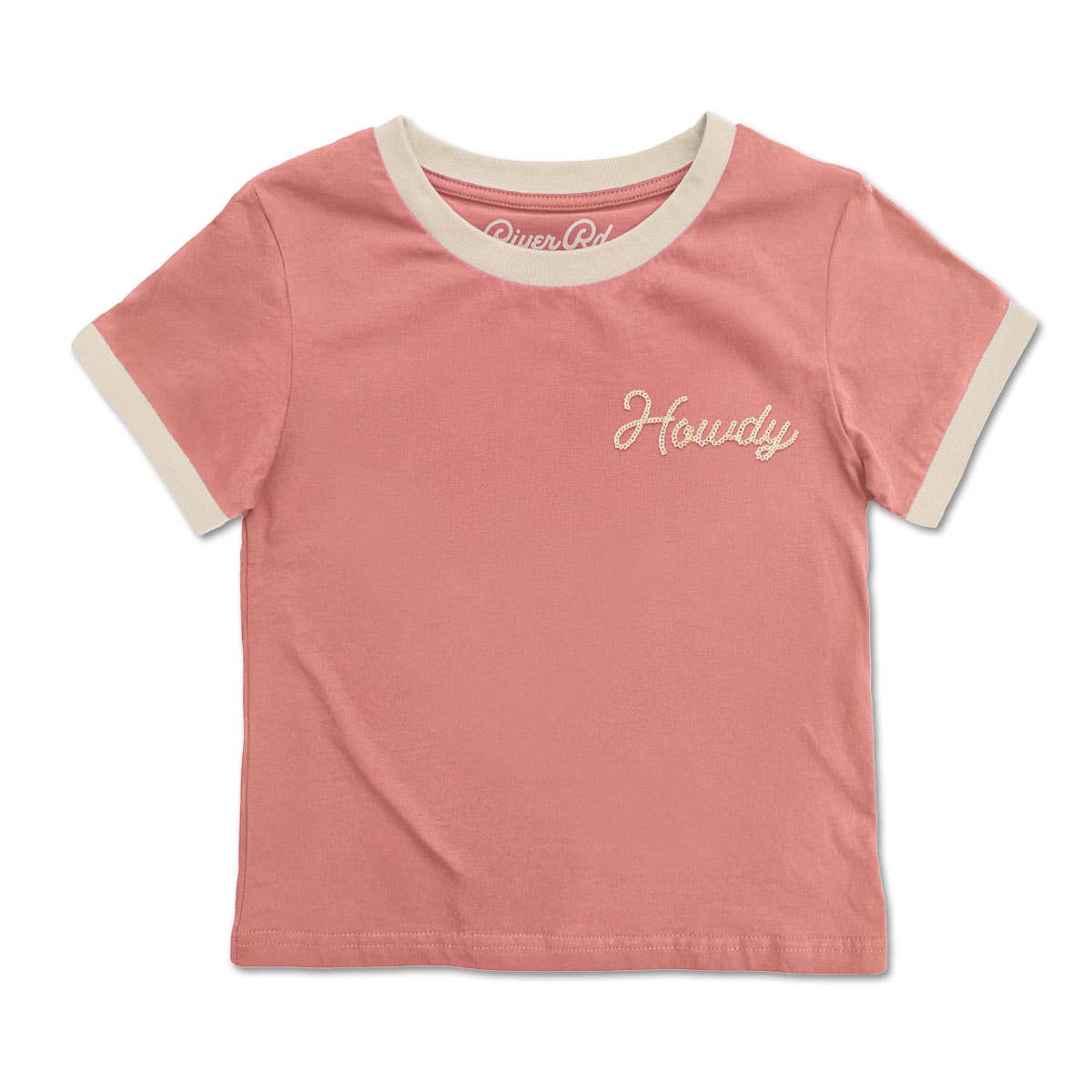Howdy Vintage Ringer: Pink