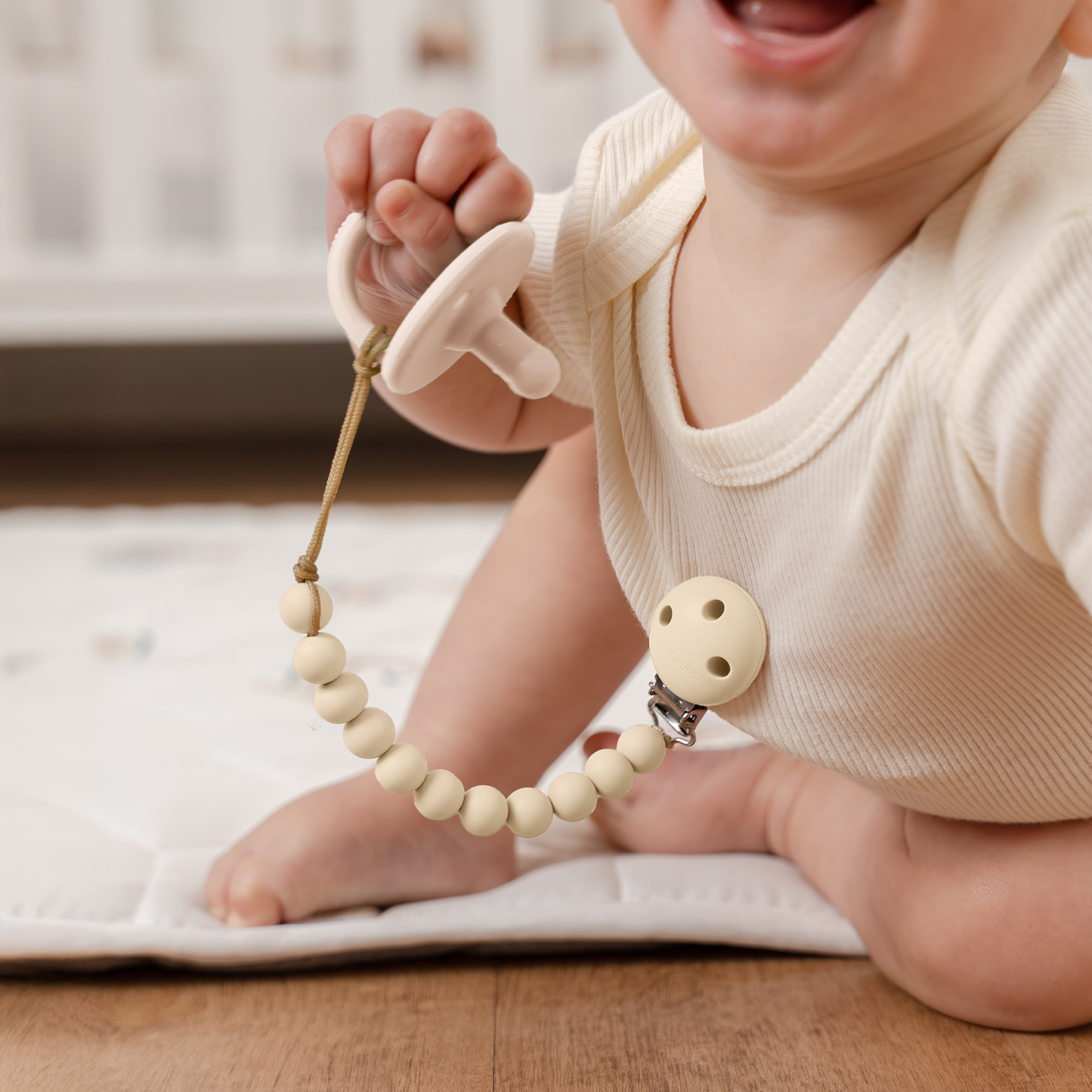 Beaded Silicone Pacifier Clip
