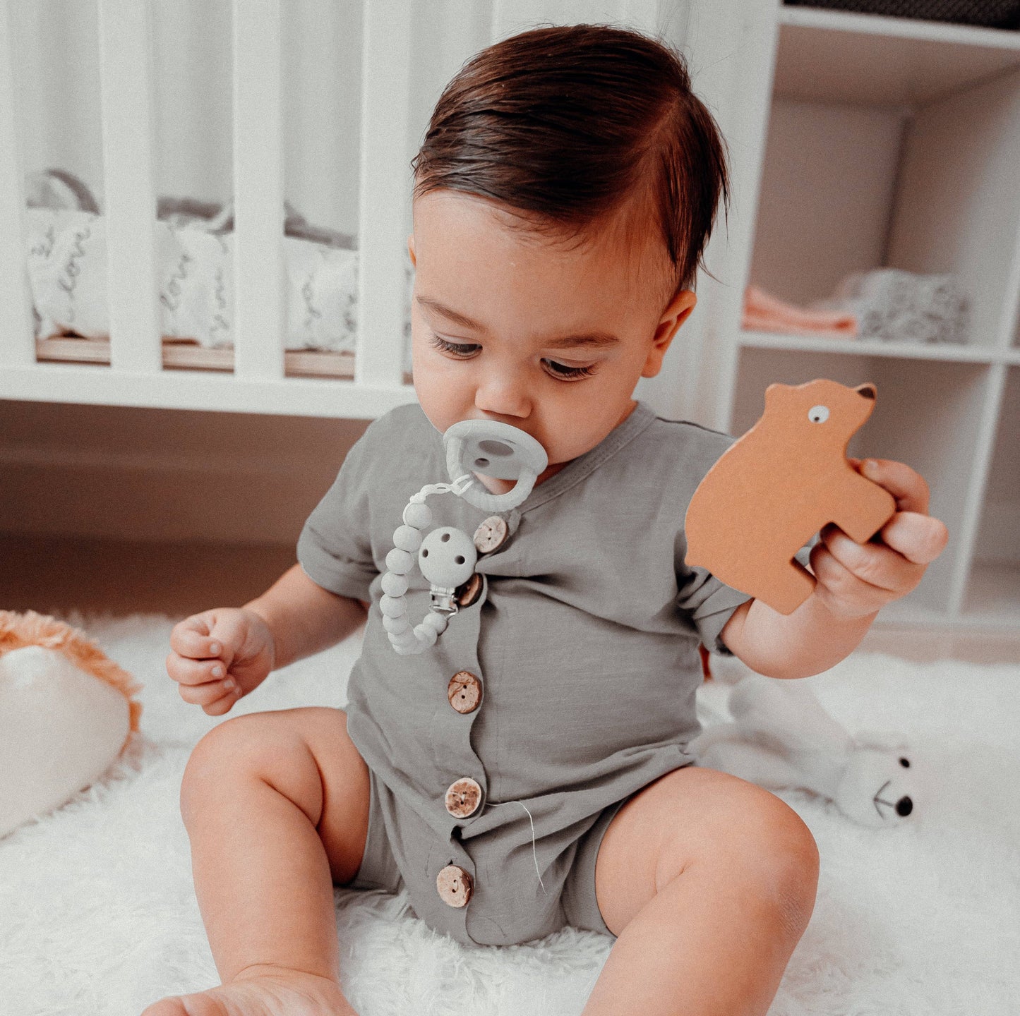 Beaded Silicone Pacifier Clip