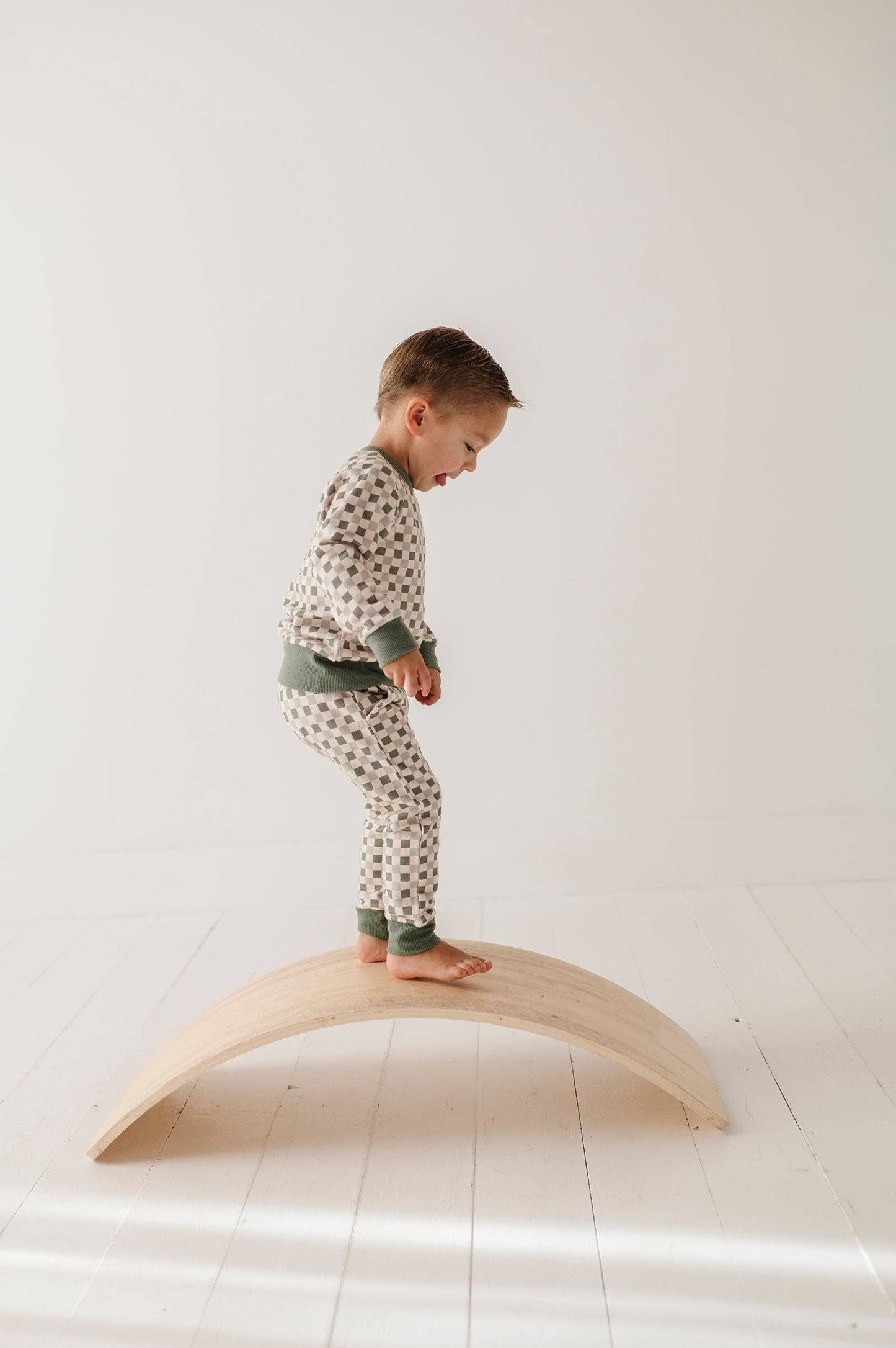 Fern Checkered Bamboo Fleece Pants
