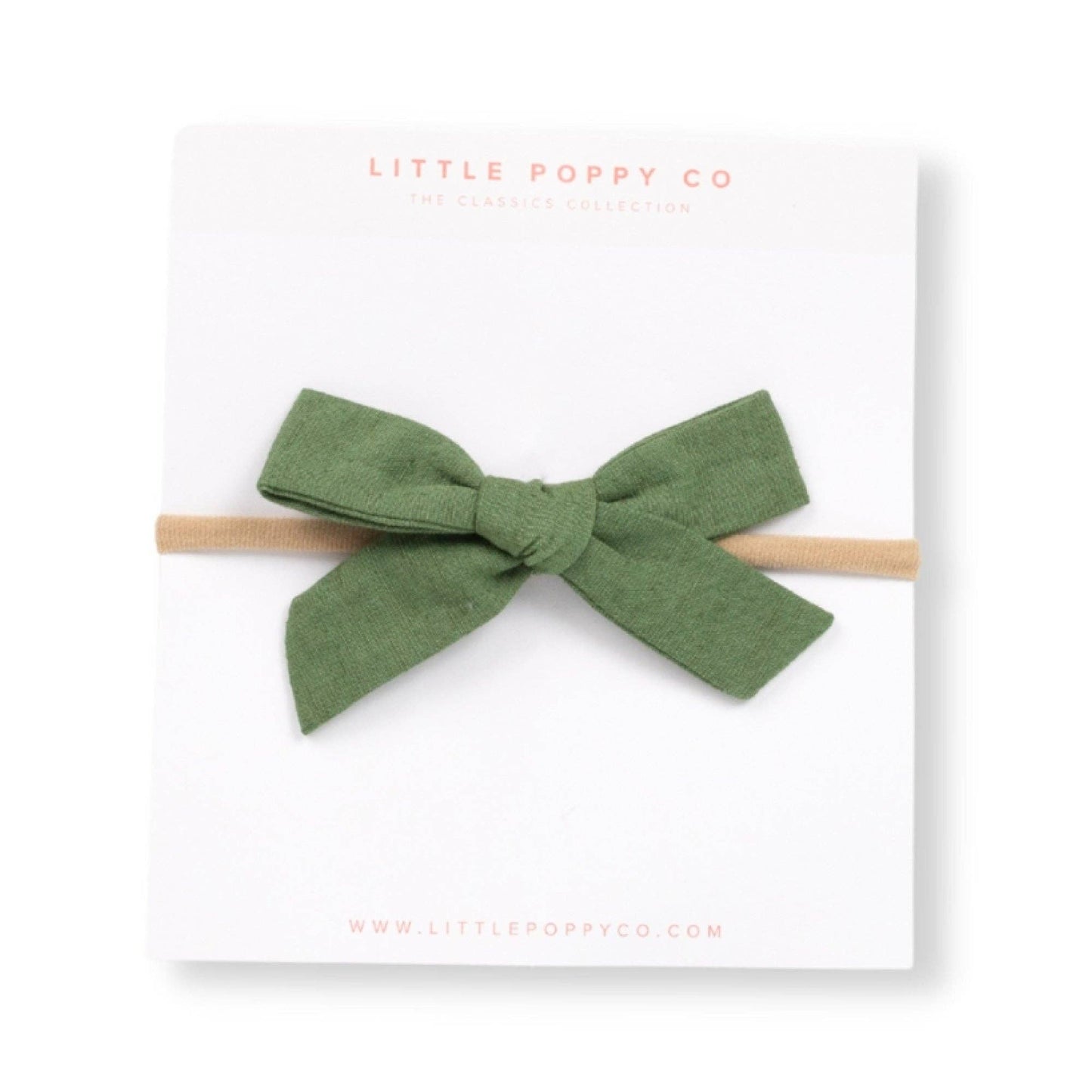 Fern Linen Baby Headband Bow