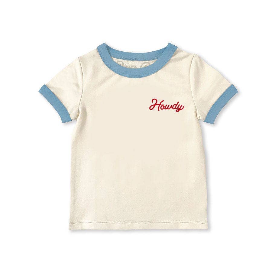 Howdy Vintage Ringer: Beige