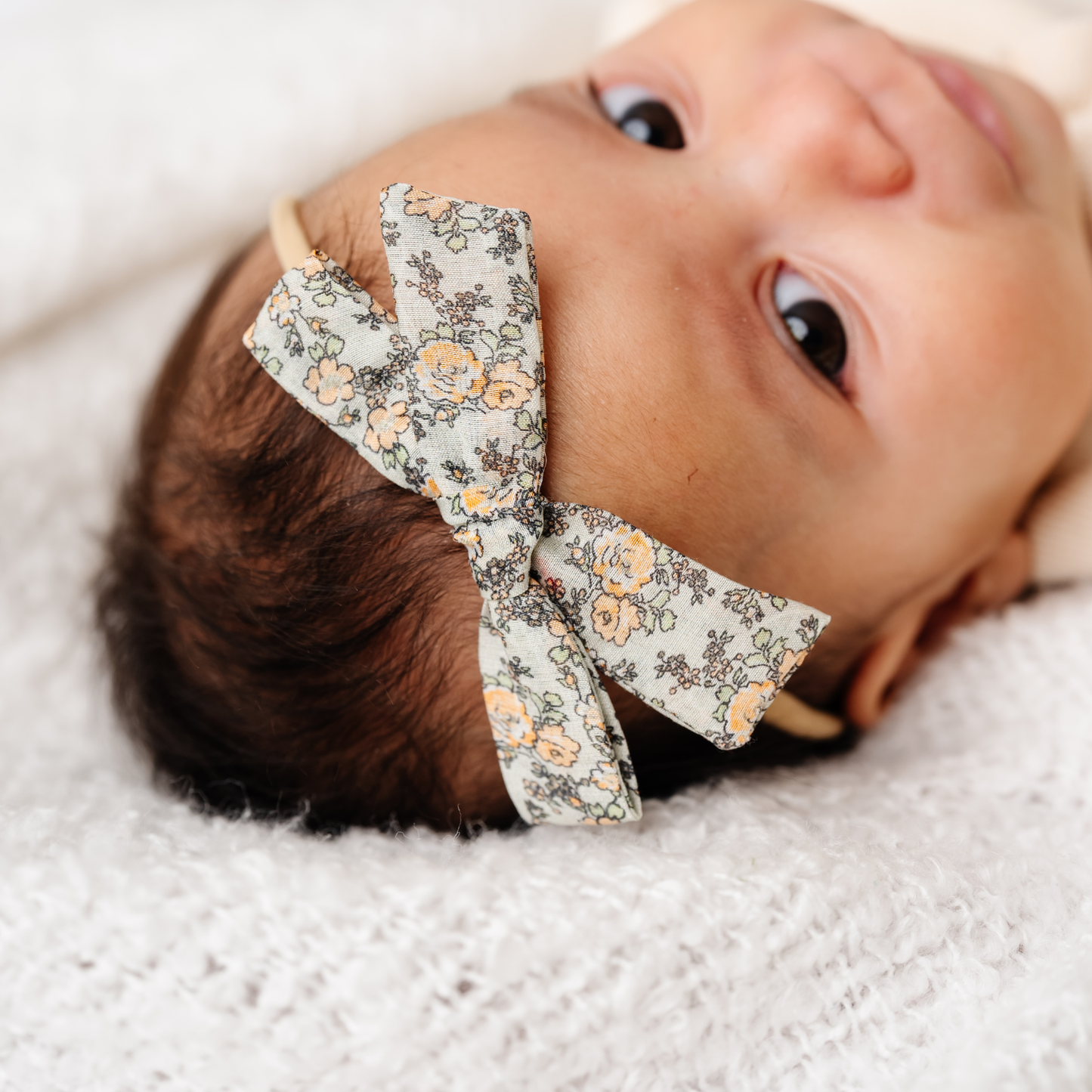 Robin Floral Baby Headband Bow