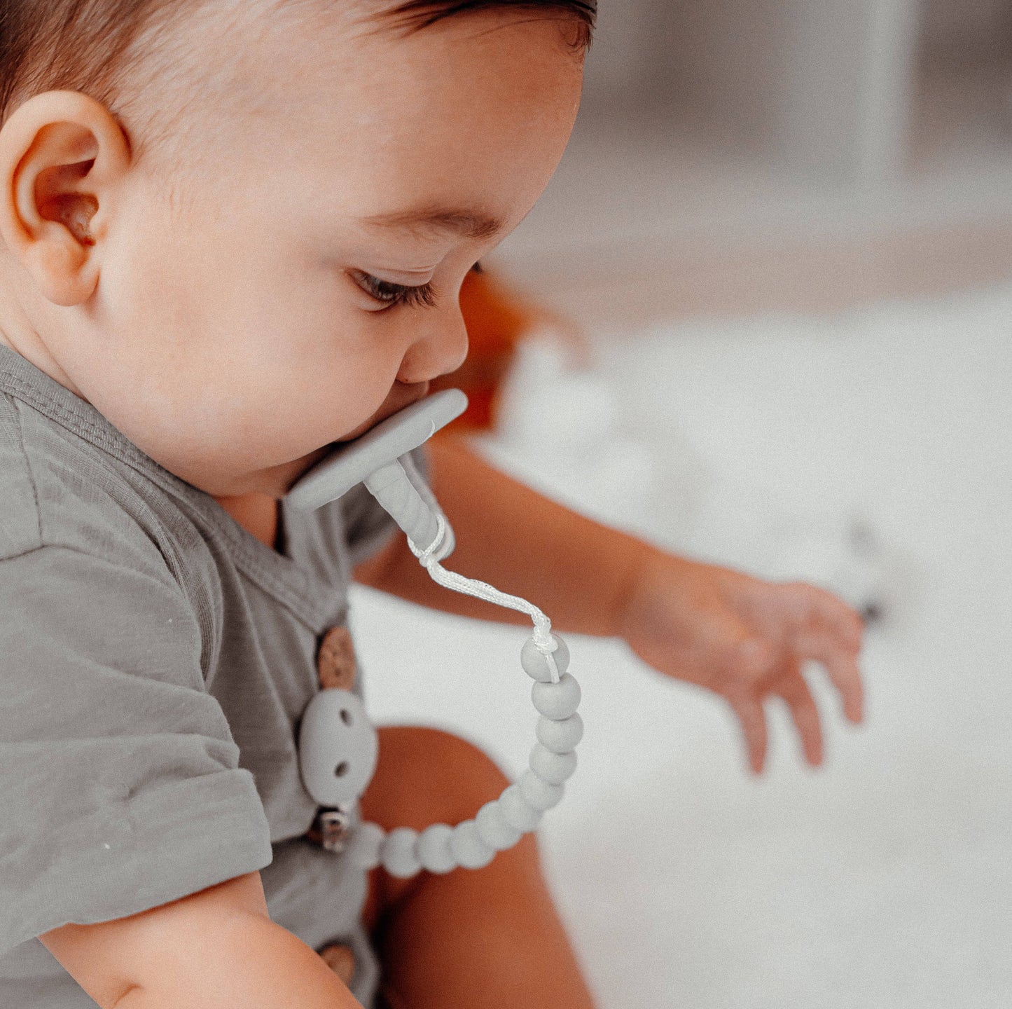 Beaded Silicone Pacifier Clip