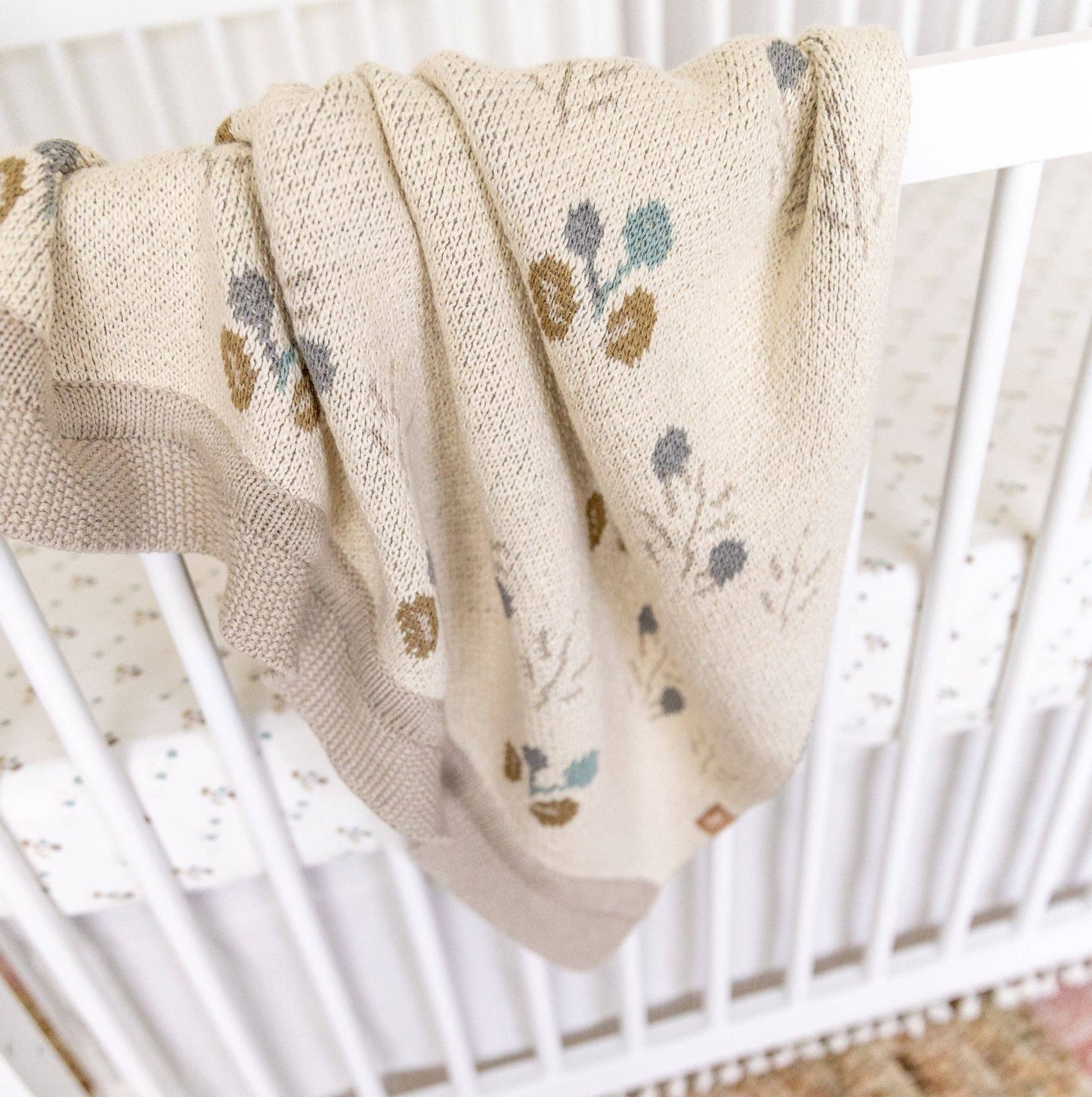 Avery Organic Cotton Knitted Baby Blanket