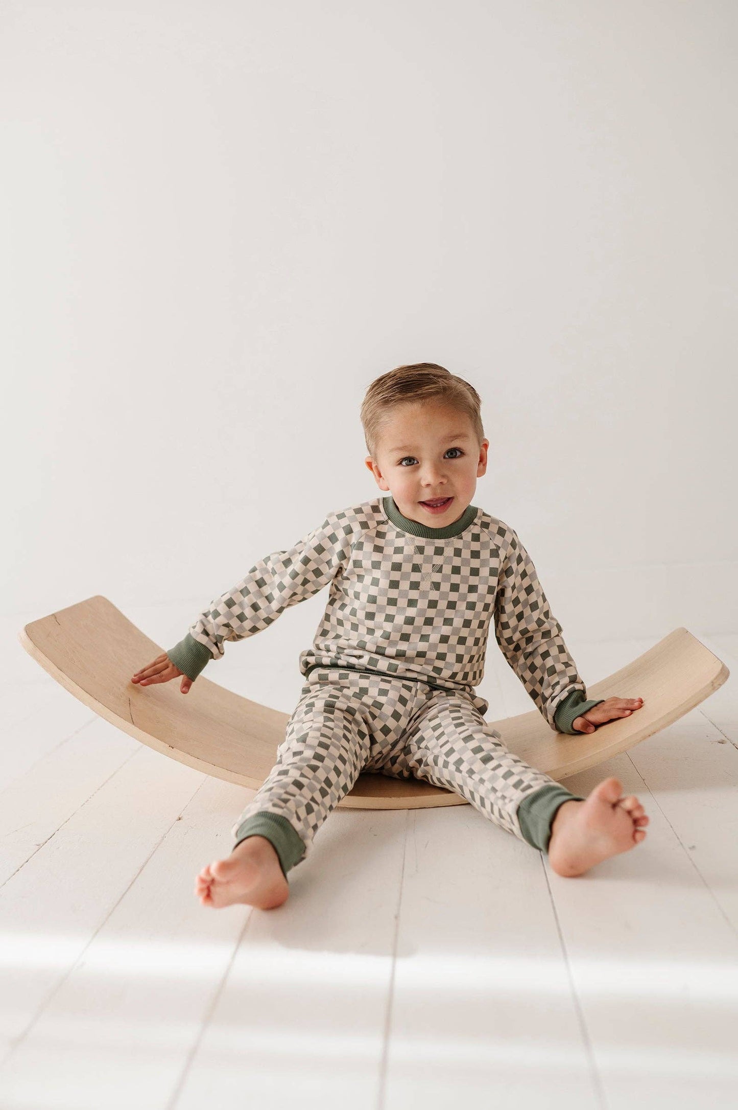 Fern Checkered Bamboo Fleece Pants